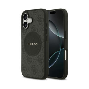 Coque iPhone 17 Guess 4G Circle Classic Logo MagSafe – Case noire