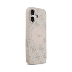 Coque iPhone 17 Guess 4G Circle Classic Logo MagSafe rose — visuel 4