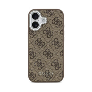 Coque iPhone 17 Guess 4G Classic Logo MagSafe brune — visuel 3