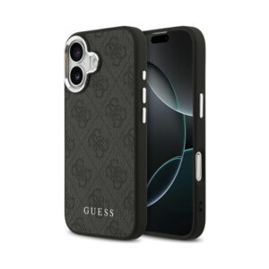 Coque iPhone 17 Guess 4G Classic Logo MagSafe noire