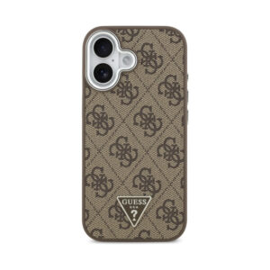 Coque iPhone 17 Guess 4G Triangle Logo MagSafe brune — visuel 3