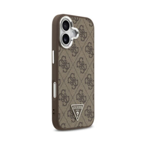 Coque iPhone 17 Guess 4G Triangle Logo MagSafe brune — visuel 4
