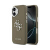 Coque iPhone 17 Guess Grained Big 4G Classic Logo brune