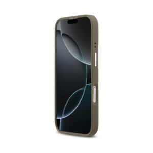 Coque iPhone 17 Guess Grained Big 4G Classic Logo brune — visuel 5