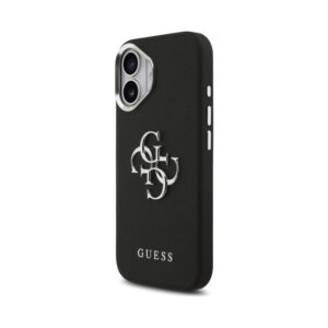 Coque iPhone 17 Guess Grained Big 4G Classic Logo noire — visuel 2