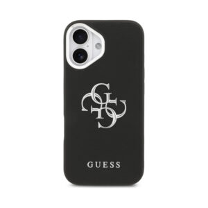 Coque iPhone 17 Guess Grained Big 4G Classic Logo noire — visuel 3