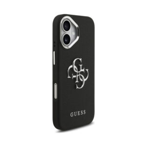 Coque iPhone 17 Guess Grained Big 4G Classic Logo noire — visuel 4