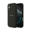 Coque iPhone 17 Guess Grained Ring MagSafe noire