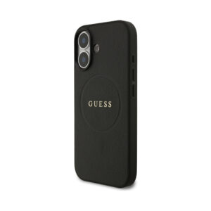 Coque iPhone 17 Guess Grained Ring MagSafe noire — visuel 2
