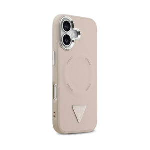 Coque iPhone 17 Guess Triangle Logo MagSafe rose — visuel 4