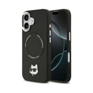 Coque iPhone 17 Karl Lagerfeld Choupette Pin MagSafe noire