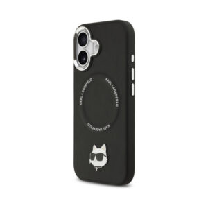 Coque iPhone 17 Karl Lagerfeld Choupette Pin MagSafe noire — visuel 2