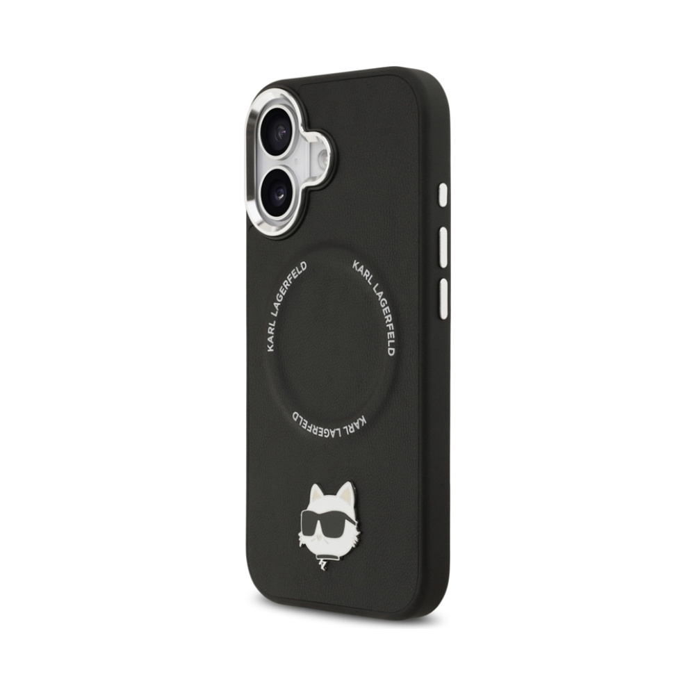 Coque iPhone 17 Karl Lagerfeld Choupette Pin MagSafe noire — visuel 2