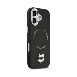 Coque iPhone 17 Karl Lagerfeld Choupette Pin MagSafe noire — visuel 4