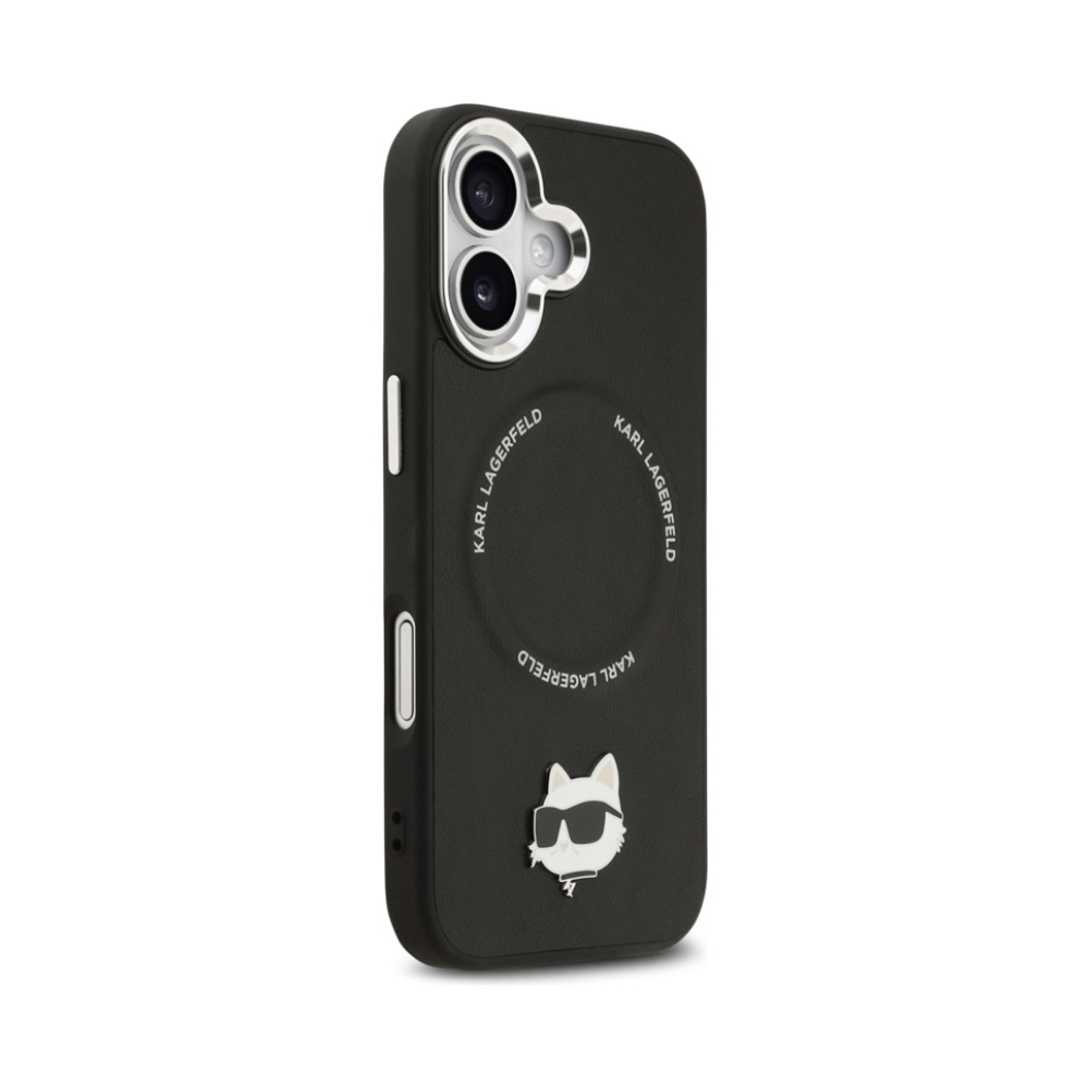 Coque iPhone 17 Karl Lagerfeld Choupette Pin MagSafe noire — visuel 4