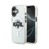 Coque iPhone 17 Karl Lagerfeld IML Karl Sketch Logo MagSafe transparente
