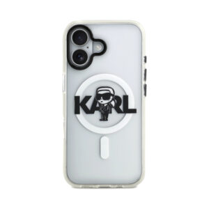 Coque iPhone 17 Karl Lagerfeld IML Karl Sketch Logo MagSafe transparente — visuel 3
