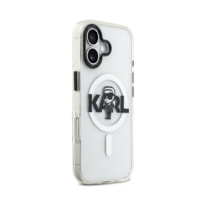 Coque iPhone 17 Karl Lagerfeld IML Karl Sketch Logo MagSafe transparente — visuel 4
