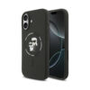 Coque iPhone 17 Karl Lagerfeld Silicone Karl & Choupette Ring MagSafe noire