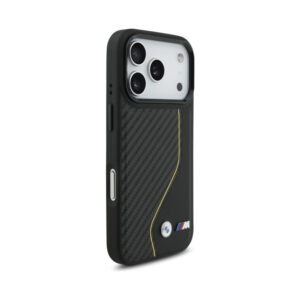 Coque iPhone 17 Pro BMW M Carbon Line & Logo MagSafe jaune — visuel 4