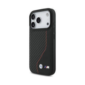 Coque iPhone 17 Pro BMW M Carbon Line & Logo MagSafe rouge — visuel 2