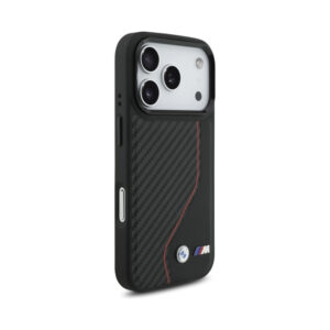 Coque iPhone 17 Pro BMW M Carbon Line & Logo MagSafe rouge — visuel 4