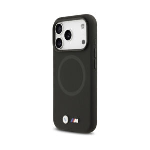 Coque iPhone 17 Pro BMW M FW Metal Logo MagSafe noire — visuel 2