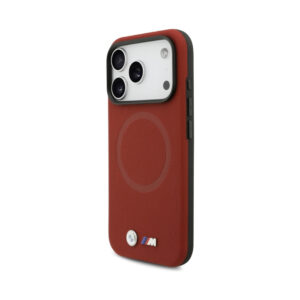 Coque iPhone 17 Pro BMW M FW Metal Logo MagSafe rouge — visuel 2