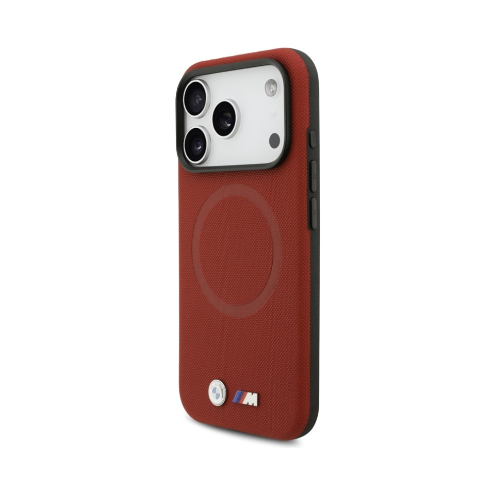 Coque iPhone 17 Pro BMW M FW Metal Logo MagSafe rouge — visuel 2