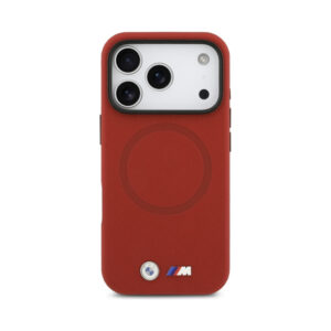 Coque iPhone 17 Pro BMW M FW Metal Logo MagSafe rouge — visuel 3