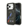 Coque iPhone 17 Pro BMW M IML Metal Buttons Tricolor Lines MagSafe noire