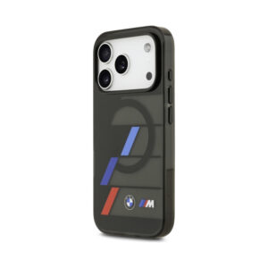 Coque iPhone 17 Pro BMW M IML Metal Buttons Tricolor Lines MagSafe noire — visuel 2