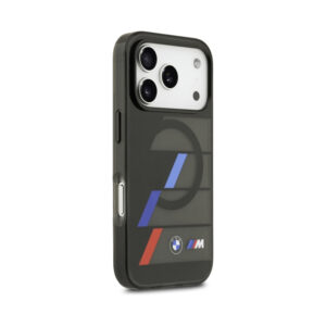 Coque iPhone 17 Pro BMW M IML Metal Buttons Tricolor Lines MagSafe noire — visuel 4