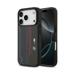Coque iPhone 17 Pro BMW M Kevlar Lines & Logo MagSafe noire