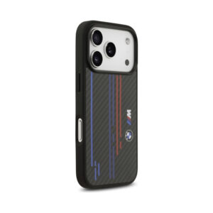 Coque iPhone 17 Pro BMW M Kevlar Lines & Logo MagSafe noire — visuel 3