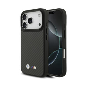 Coque iPhone 17 Pro BMW M Kevlar Matt MagSafe noire