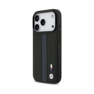 Coque iPhone 17 Pro BMW M Perforated Stripe Logo MagSafe bleue — visuel 2
