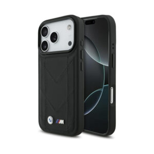 Coque iPhone 17 Pro BMW M Quilted Logo MagSafe noire