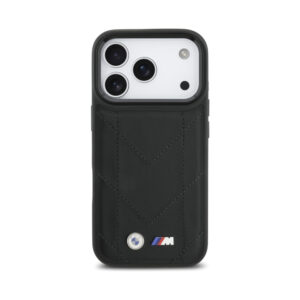 Coque iPhone 17 Pro BMW M Quilted Logo MagSafe noire — visuel 3