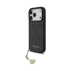 Coque iPhone 17 Pro Guess 4G Charms Collection MagSafe noire