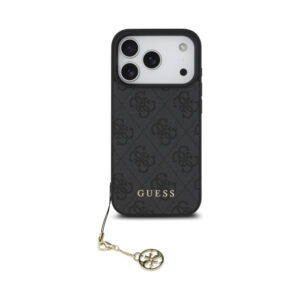 Coque iPhone 17 Pro Guess 4G Charms Collection MagSafe noire — visuel 2