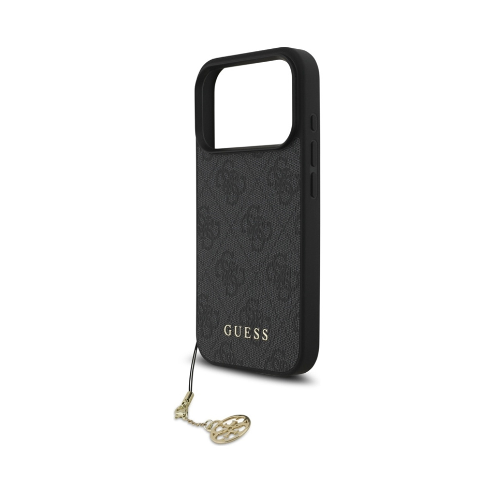 Coque iPhone 17 Pro Guess 4G Charms Collection MagSafe noire — visuel 5