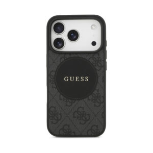 Coque iPhone 17 Pro Guess 4G Circle Classic Logo MagSafe – Case noire — visuel 3