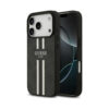 Coque iPhone 17 Pro Guess 4G Printed Stripes MagSafe noire
