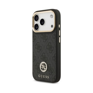 Coque iPhone 17 Pro Guess 4G Strass Logo MagSafe noire — visuel 2