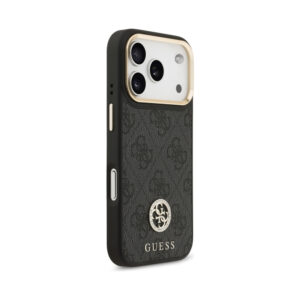 Coque iPhone 17 Pro Guess 4G Strass Logo MagSafe noire — visuel 4