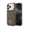 Coque iPhone 17 Pro Guess 4G Triangle Logo MagSafe brune