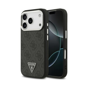Coque iPhone 17 Pro Guess 4G Triangle Logo MagSafe noire