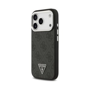 Coque iPhone 17 Pro Guess 4G Triangle Logo MagSafe noire — visuel 2