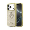 Coque iPhone 17 Pro Guess Fixed Glitter Big 4G dorée
